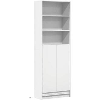 vidaXL Vidaxl - Aparador Con Led Madera De Ingenier&iacute;a Blanco 69x32,5x200 Cm