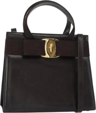 Ferragamo Pre-owned Handbags, female, Brown, Size: ONE SIZE Pre-owned Handbag