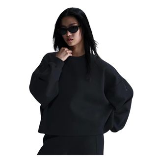 Nike 24.7 ImpossiblySoft Womens Dri-FIT Oversized Crew-Neck Top - Dames - Sport - Zwart - Maat: M Spandex