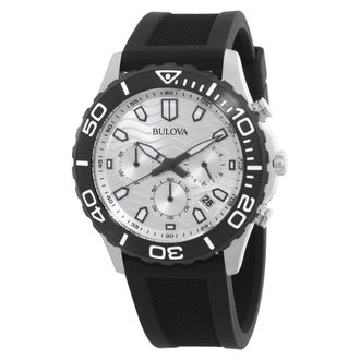 Bulova Chronograph White Dial Mens Watch 98B464