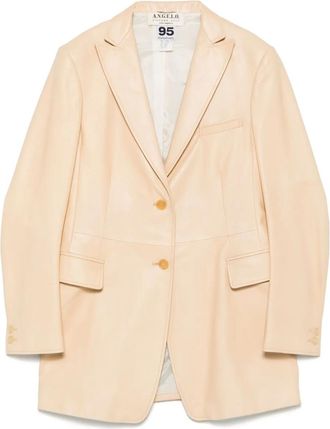 A.N.G.E.L.O. Vintage Cult Blazer in pelle Pre-owned anni 2000 - Toni neutri