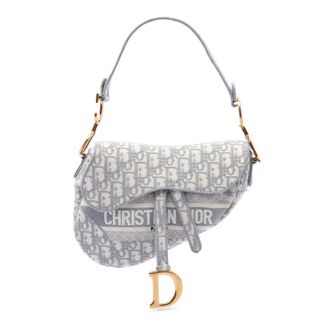 Dior Pre-owned Dior Oblique Embroidered Canvas Saddle Bag Ladies 60699B3I0NVIM3TO