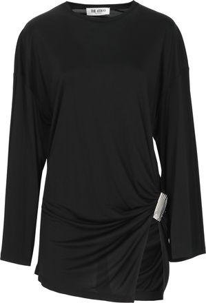 The Attico Mini Dress With Distinctive Curling Detail And Logo