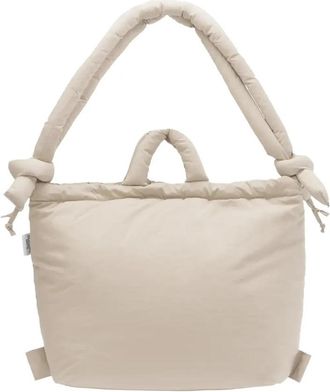 &Ouml;lend Zachte Tas in Zandkleur - Dames - Shoppers - Beige - ONE Size - Nylon - Tassen