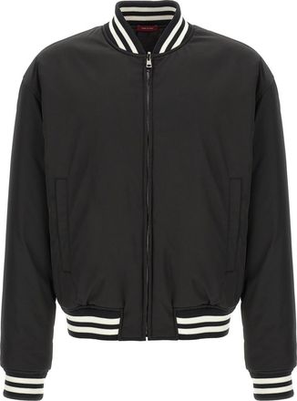 Gucci Black Solid Mock Collar Jacket