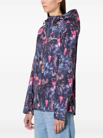 Columbia Giacca a fiori con cappuccio - Blu