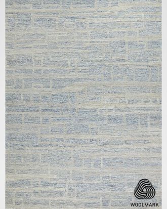 Exquisite Rugs Park City Hand-Tufted Blue/Ivory Rug, 8 x 10