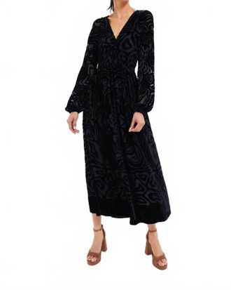 Ulla Johnson Elora Midi Dress In Noir