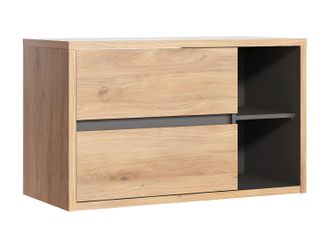 Vente-Unique Mueble de lavabo suspendido color natural - 100 cm - PURNAL