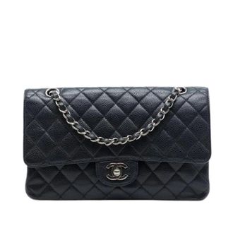 Chanel Pre-owned Vintage Double Flap Shoulder Bag - Dames - Pre-owned - Zwart - Maat: ONE Size Leer