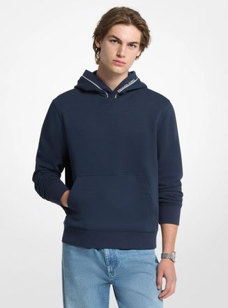 Michael Kors Logo Trim Cotton Blend Terry Hoodie