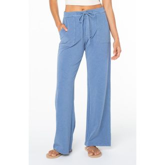 Roxy Smooth Ride Wide Leg Pants in Blue Horizon at Nordstrom, Size X-Small