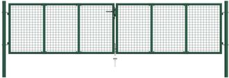 vidaXL Vidaxl - Puerta De Malla De Jard&iacute;n Acero Verde 390x75 Cm