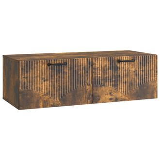 vidaXL Mueble Para Tv De Pared Roble Ahumado 98 X 41 X 30 Cm Vidaxl