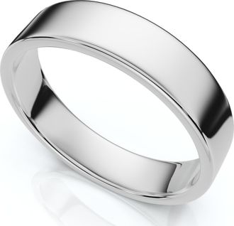 Pompeii3 5mm Flat High Polished Wedding Band 950 Platinum Size Selectable