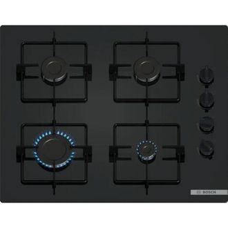 Bosch Placa De Cocci&oacute;n A Gas - Bosch Serie 2 - 4 Fuegos - 52 X 59 X 5,4 Cm - Pop6b6k30 - Negro