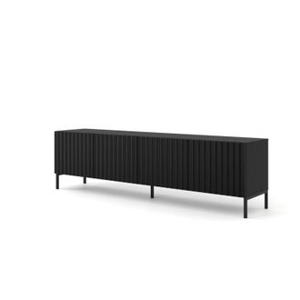 AC-D&eacute;co Mobile Wave Porta Tv 200 4d Nero Opaco Gambe Nere