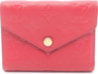 Louis Vuitton Red Color Sacrlet Monogram Empreinte Wallet (Tri-Fold) (Pre-Owned)