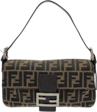 Fendi Pre-owned Vintage Schoudertas - Dames - Vintage Schoudertas - Bruin - ONE Size - Vintage