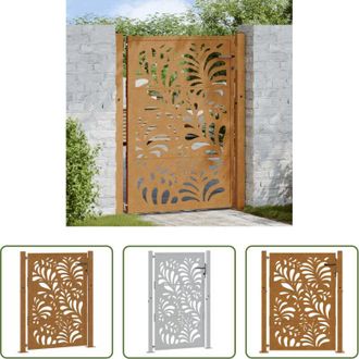 vidaXL Acciaio corten - Cancello da giardino 100x150 cm in acciaio corten design ondulato