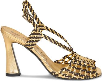 Etro 90 mm geweven sandalen - Goud