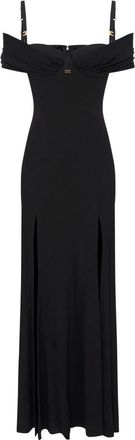 Elisabetta Franchi Kleedjes, Dames, Zwart, M, Red Carpet Jurk