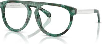 Moncler Havana Green Brillen Montuur Me 2007 - Dames - Brillen - Groen - 55 MM - Accessoires