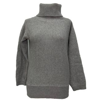Joseph Knitted Rolled Neck Sweater in Grey Wool