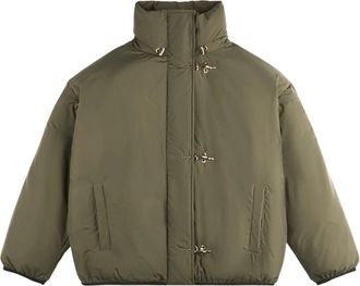 Fay Bomber Imbottito 3 Ganci V800 - Dames - Winterjassen - Groen - M - Leer - Jassen