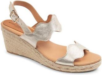 Patricia Green Palm Beach Wedge Sandal in Gold Leather at Nordstrom, Size 10