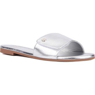 New York & Company Adelle Slide Sandal in Silver at Nordstrom Rack, Size 8.5