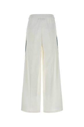 Gucci Womens White Jersey Joggers Exterior: Polyester Cotton Pantaloni Trousers