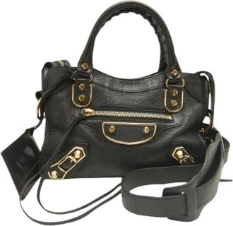 Balenciaga Pre-owned Handbags, female, Black, Size: ONE SIZE Pre-owned Vintage Handbag