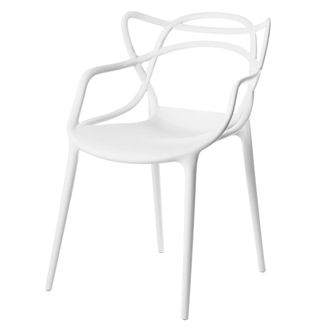 Koketto Home Silla de cocina de polipropileno blanca