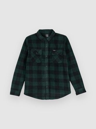 Volcom Bowered Fleece Kids Hemd gr&uuml;n