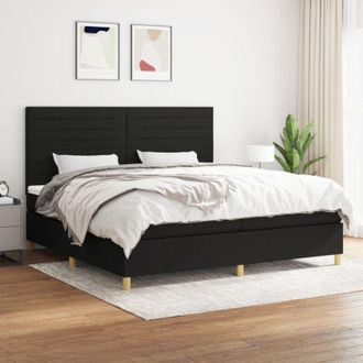 vidaXL Vidaxl - Cama Box Spring Con Colch&oacute;n Tela Negro 200x200 Cm