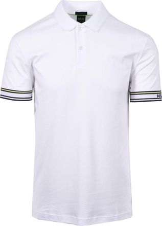 HUGO BOSS Mens Polo Zone Shirt White - Size Medium