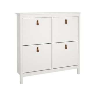 Dmora Dmora - Zapatero Actinidia, Zapatero, Armario De Entrada Multiusos, Zapatero, 103x25 H103 Cm, Blanco