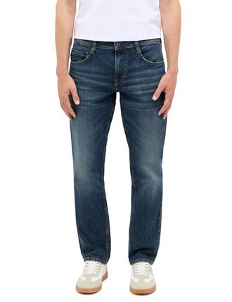 Mustang Straight-Jeans MUSTANG Herren Style Denver Straight, Herren, Gr. 36, L&auml;nge 30, blau (873 blau), Denim/Jeans, 99% Baumwolle, 1% Elasthan, unifarben, st