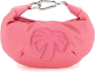 Palm Angels Dark Pink Fabric Big Palm Handbag