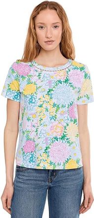 Lilly Pulitzer Clairmont Pearl Knit Top Womens Clothing Lilly Garden : XXS, Cotton
