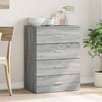 Berkfield Home Sideboard Grey Sonoma 60x39x80 cm Engineered Wood | Size: 60 x 39 x 80 cm