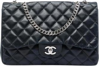 Chanel Pre-owned Classic Flap Schoudertas - Dames - Vintage Schoudertas - Zwart - ONE Size - Leer - Vintage