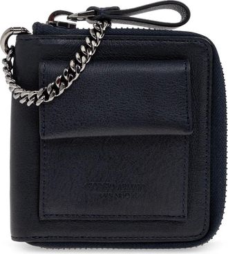 Giorgio Armani Portafoglio con catena - Blu