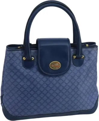Celine Pre-owned Handbags, female, Blue, Size: ONE SIZE Pre-owned Vintage Macadam Canvas Hand Bag