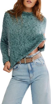 Free People Opal Roll Neck Crop Sweater in Rainforest at Nordstrom, Size X-Small