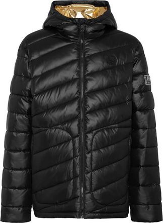 Plein Sport Nylon Gewatteerde Jas - Heren - Ski Jassen - Zwart - XS - Nylon - Fitness
