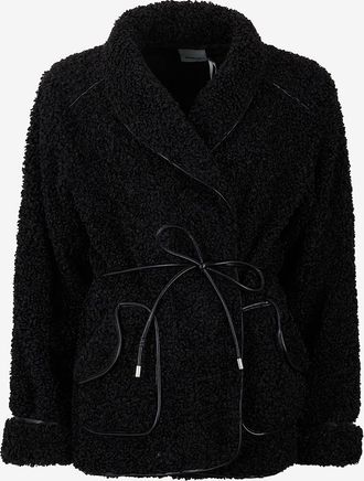 SIMKHAI Kurzer Mantel mit G&uuml;rtel und Reverskragen Kimia