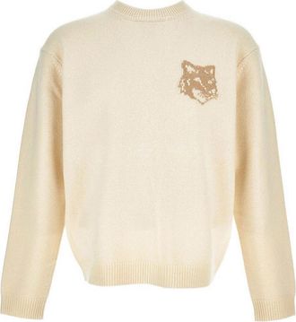 Maison Kitsun&eacute; Fox Head Wool Jumper