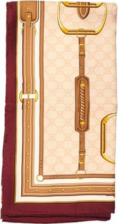 Gucci Pink Horsebit Printed Scarf
